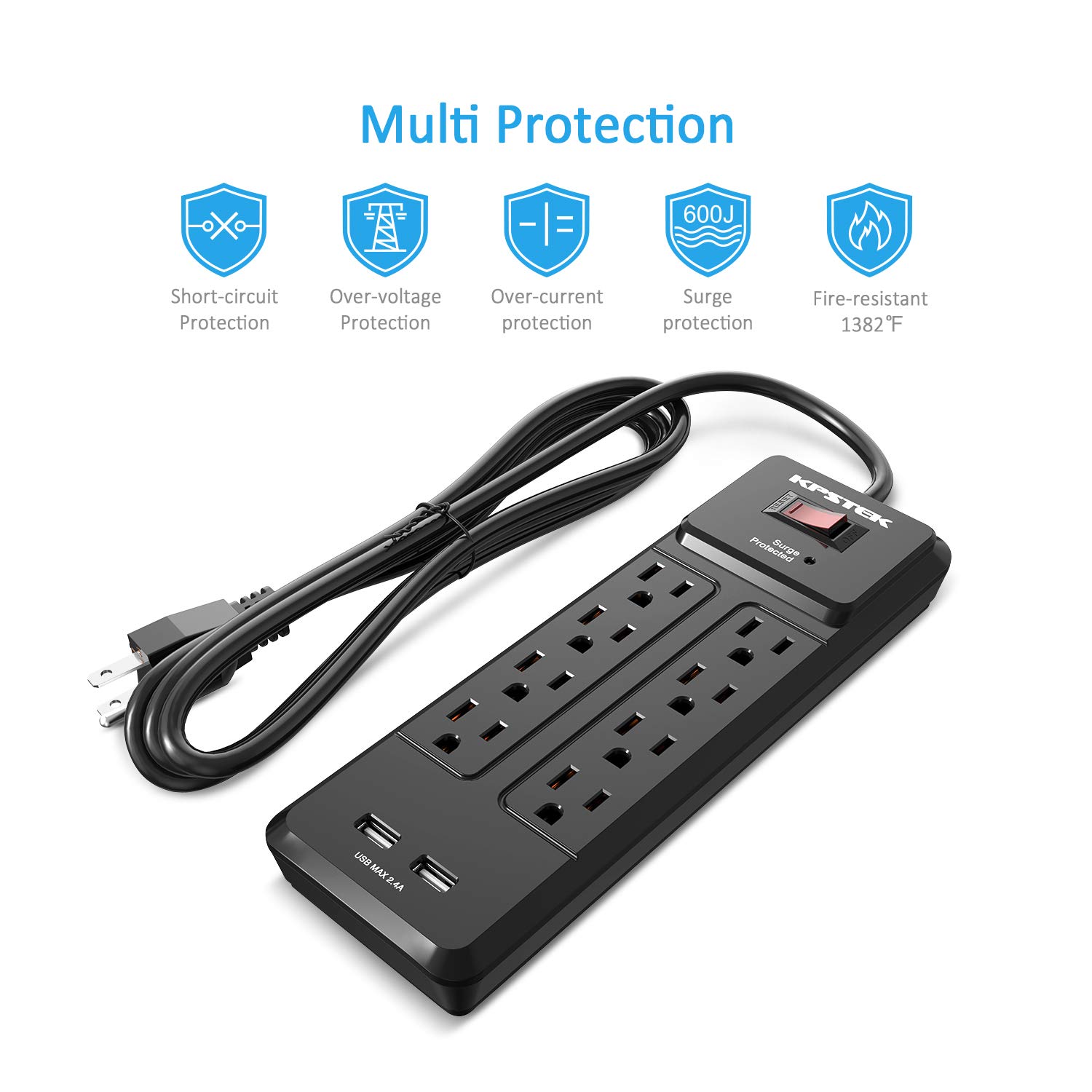 Surge Protector Power Strip - NEW - Image 4